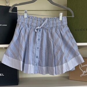 Aerie Blue Striped Women's Skirt XS with Shorts Liner Under